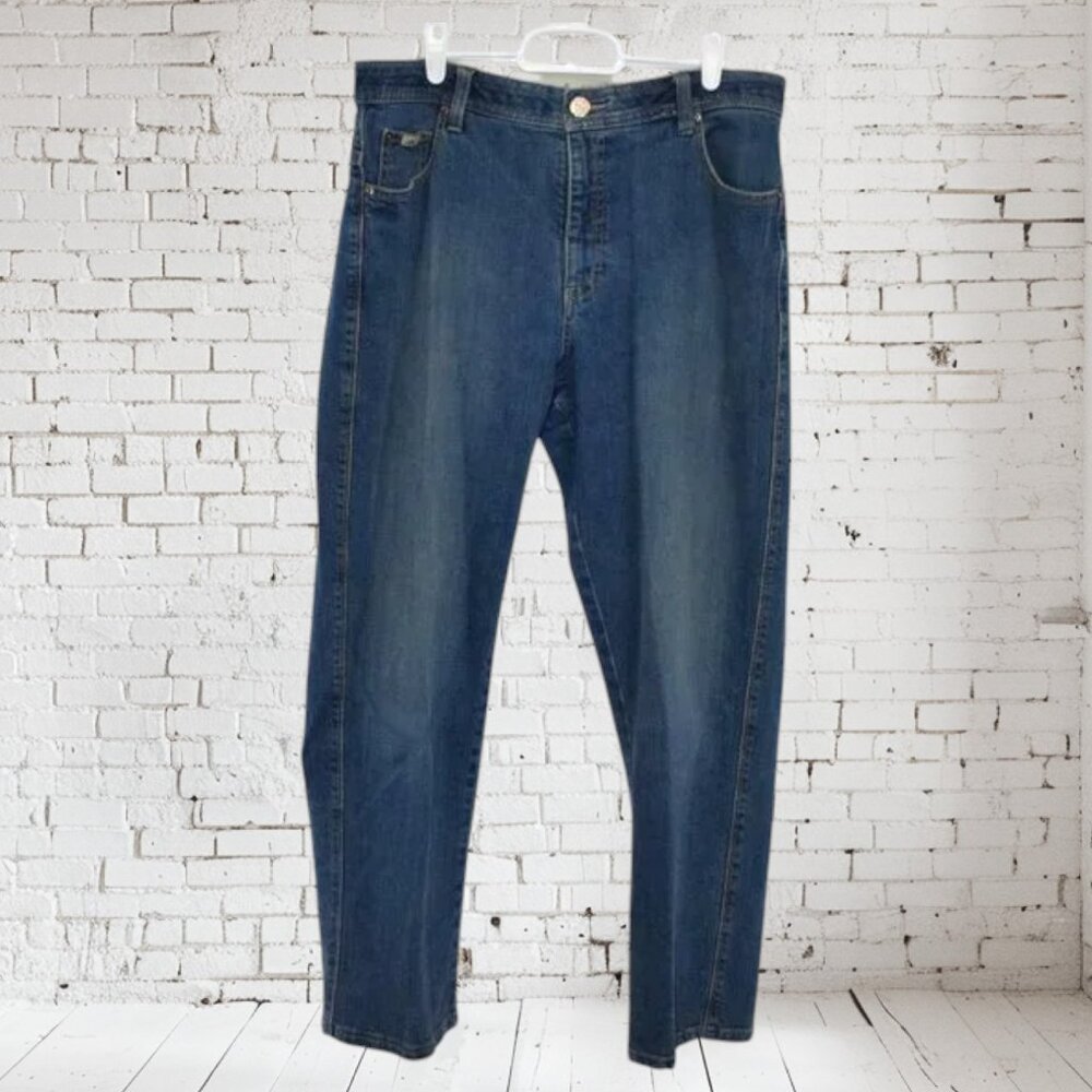 Vintage Lee Stretch Waist Blue Jeans Petie  14